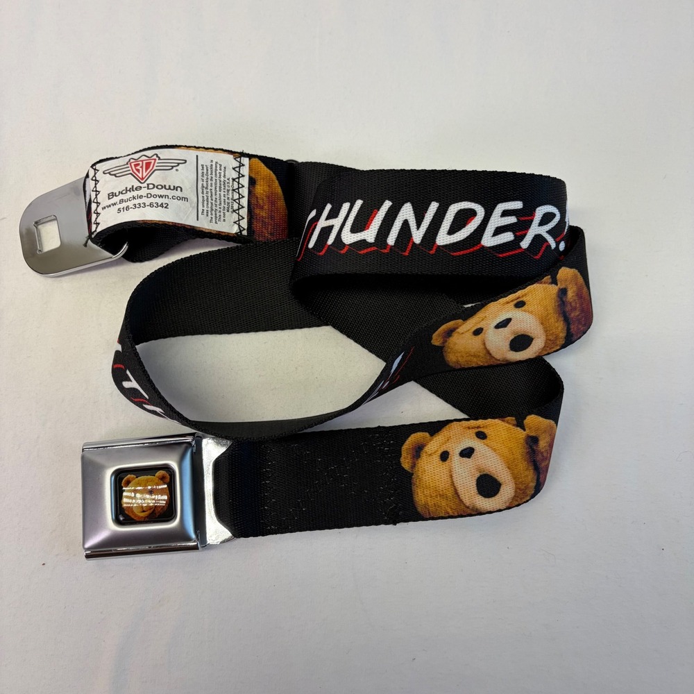 Y2K Buckle-Down Ted Movie Belt Unisex Adjustable Seatbelt Buckle Thunder Buddy